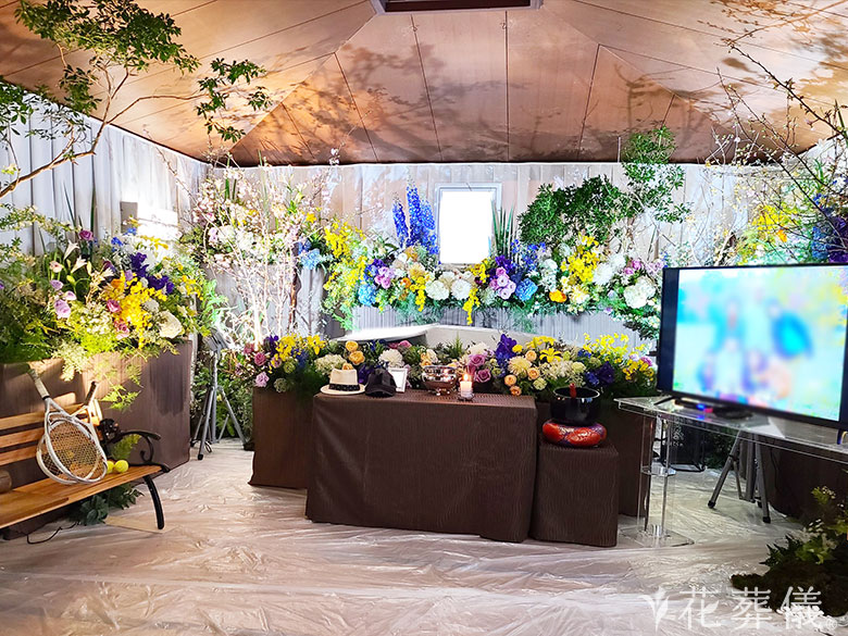 安養寺で葬儀を行ったお客様の祭壇写真01