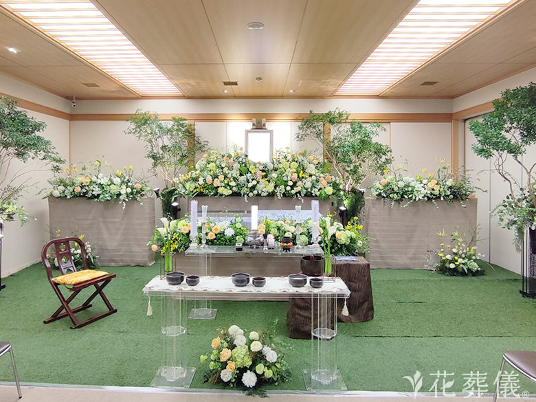 和田堀廟所で葬儀を行ったお客様の祭壇写真02